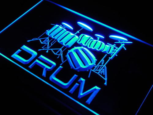 Band Room Drum Rock n Roll Music Neon Light Sign